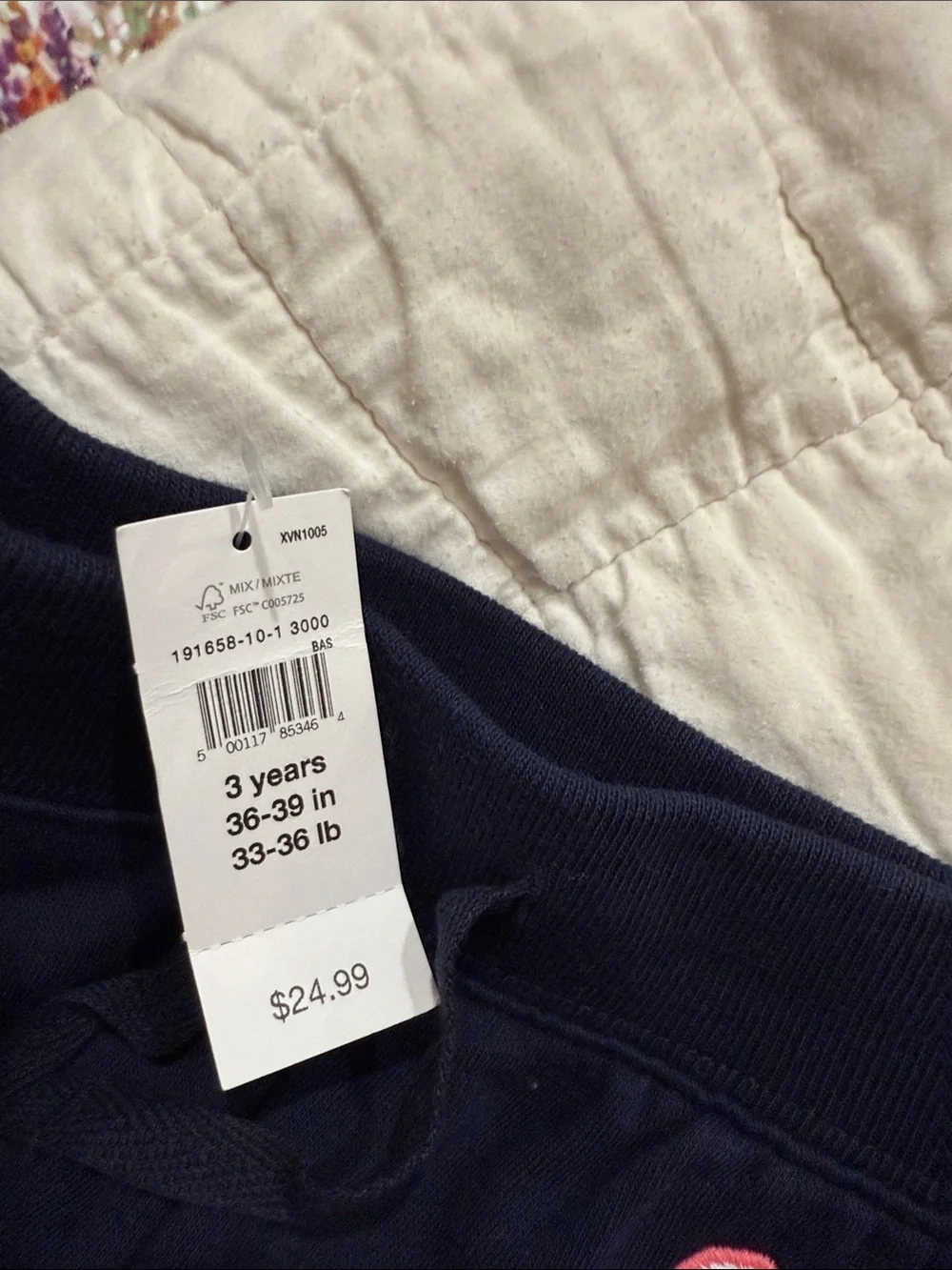 GAP Navy Jogger Pants with Red Logo for Kids